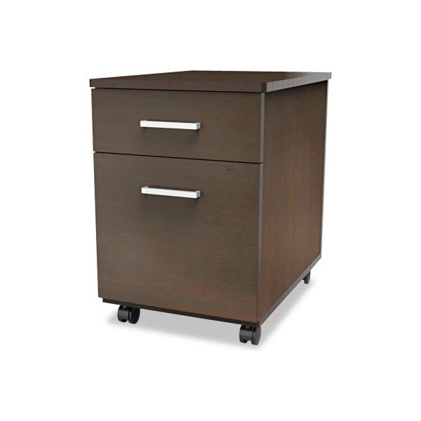 Linea Italia Mobile Pedestal File - Box/File Drawer - Mocha - Trento Series
